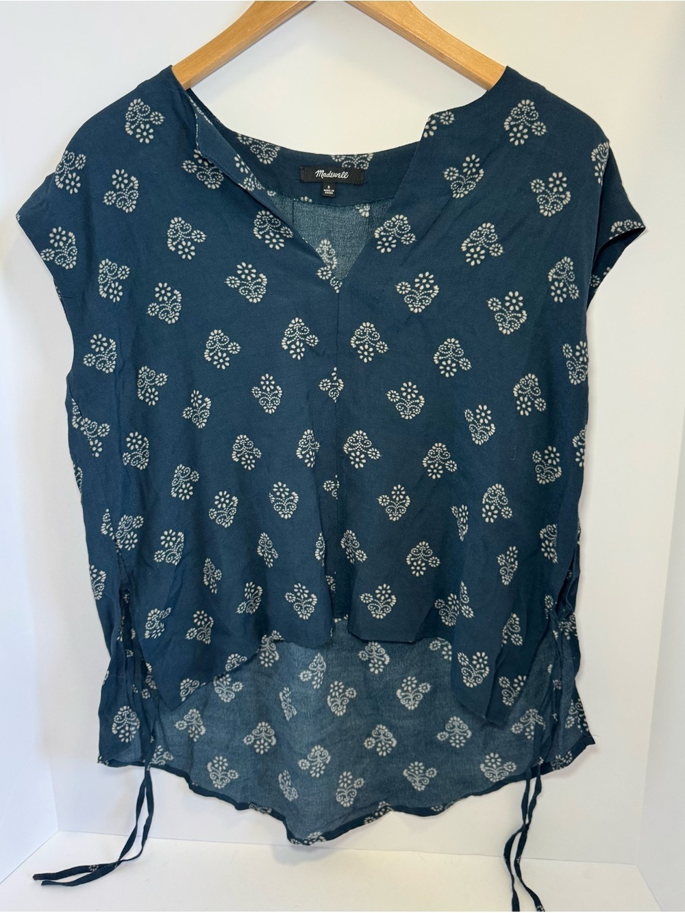 Madewell Skylight Side-Tie Top in Flowerstamp small